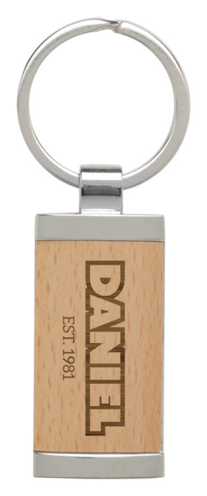 Timber Keychain with Metal