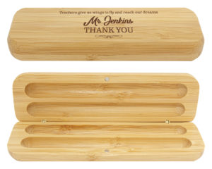 Bamboo Pen Box - Double