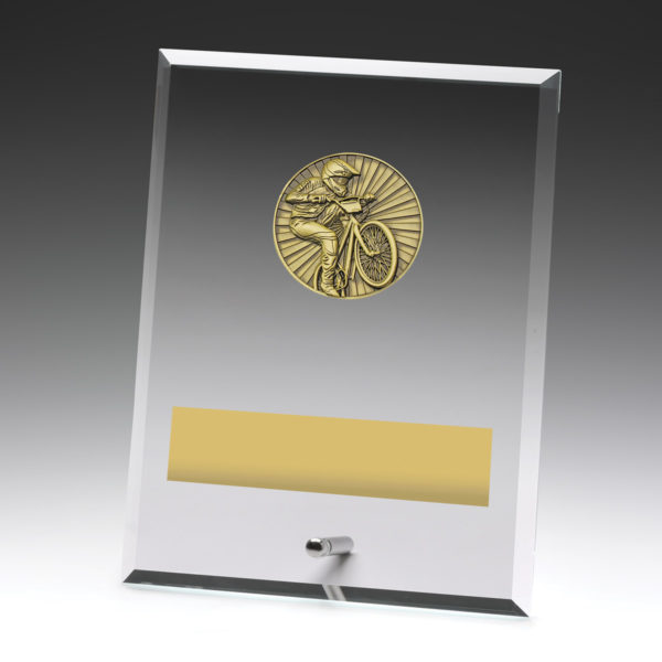 Glass Plaque BMX 200mm