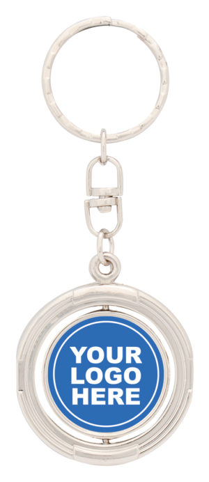 Spinning Silver Keychain