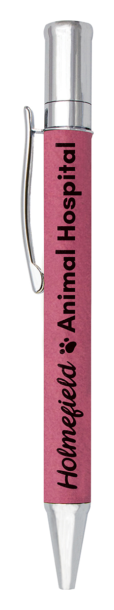 Leatherette Pen - Pink
