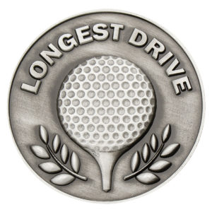 Golf - Longest Drive Metal Insert Silver