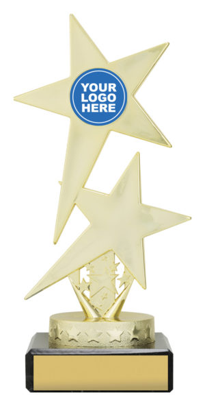 Blue Twin Star with Logo